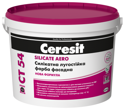 CERESIT CT 54 БАЗА Фарба силікатна, 10л
