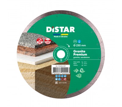 Круг алмазный Distar 1A1R 230x1,7x10x25,4 Granite Premium