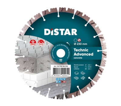 Круг алмазный Distar 1A1RSS/C3 232x2,6/1,8x12x22,23-16-HIT Technic Advanced