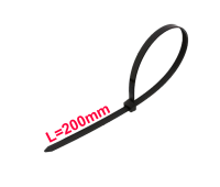 Хомут ХКН-L 2,5х200 нейлон черный