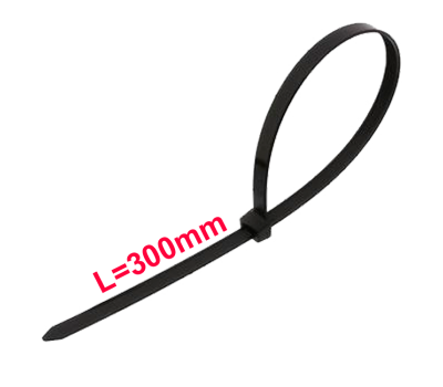 Хомут ХКН-L 3,5х300 нейлон черный