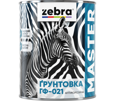 ZEBRA ГРУНТОВКА ГФ-021 АНТИКОРОЗИЙНАЯ 2,6 кг серия MASTER   1217 М17 Серый