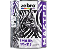 ZEBRA Эмаль ПФ-115 Универсальная 2,6 кг серия MASTER 1212 М12 Белый 