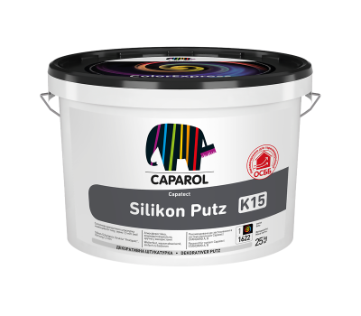 Caparol Штукатурка фасадная силиконовая Capatect Silikon Putz K15, База белая, 25 кг.