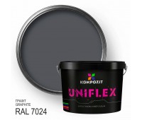 Фарба гумова UNIFLEX Kompozit, графіт RAL 7024, 12 кг