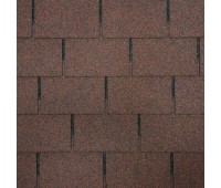 Битумная черепица SIM SHINGLE "4-TAB" QUADRIATERIAL (2,61 м.кв.) красно коричневый