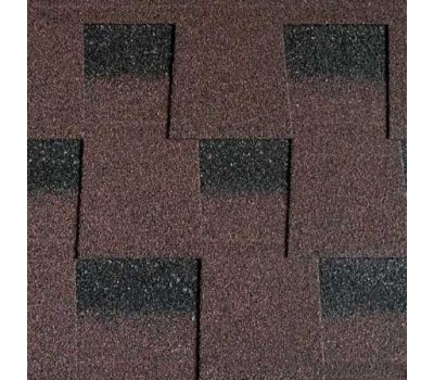 Битумная черепица SIM SHINGLE "EFFECT" (2,52 м.кв.) красно коричневый