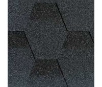 Битумная черепица SIM SHINGLE - "НЕХАGONAL" (2,52 м.кв/уп) темный графит