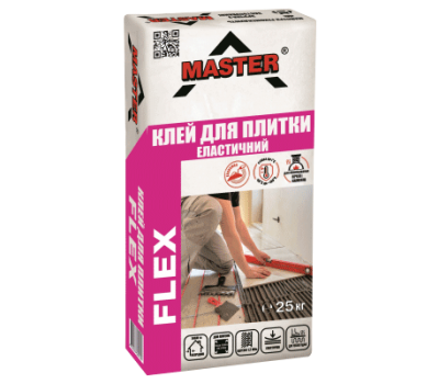 MASTER  FLEX Еластичний універсальний клей для облицювання камінів і теплих підлог, 25 кг