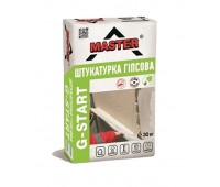 MASTER G - START Стартова штукатурка для внутрішніх робіт на основі гіпсу (товщина нанесення 30 мм шар), 30 кг