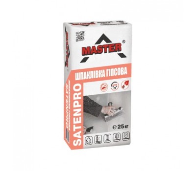 MASTER SATENPRO фінішна шпаклівка для внутрішніх робіт на основі гіпсу, 25кг