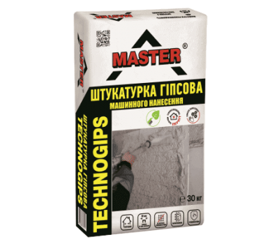 MASTER TECHNOGIPS Штукатурна суміш машинного та ручного нанесення, 30кг