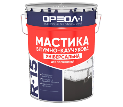 ОРЕОЛ Мастика битумная-каучуковая "Универсальная" 25 кг