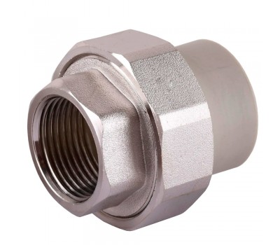 Муфта разборная внутр.резьба (металл) PPR Vsplast 20х1/2''  1017