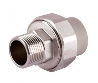 Муфта разборная внеш.резьба (латунь) PPR Vsplast 20х1/2''  1017
