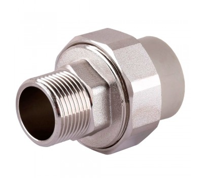 Муфта разборная внеш.резьба (латунь) PPR Vsplast 20х1/2''  1017